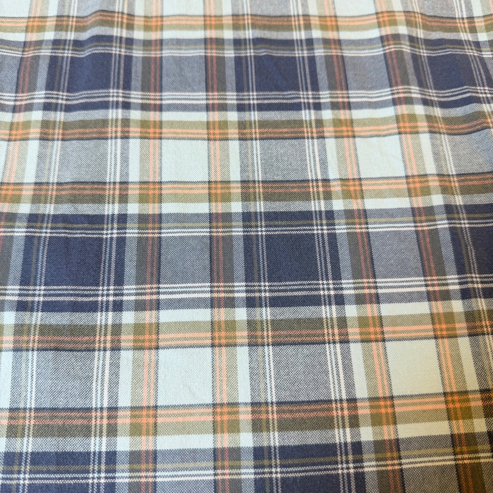 L.L. Bean Comfort Stretch Oxford Shirt XXL Tall Blue Plaid Slightly Fitted - Picture 8 of 8